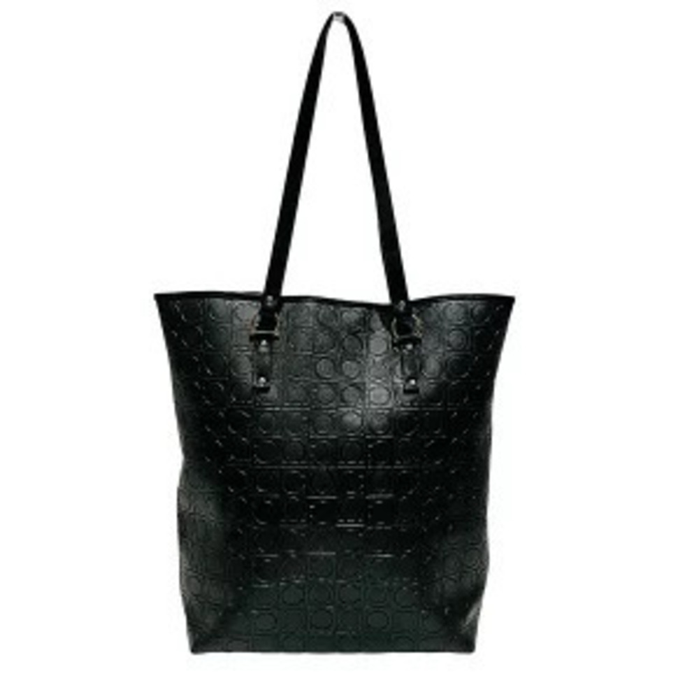 Salvatore Ferragamo Tote Gancini Bag Black